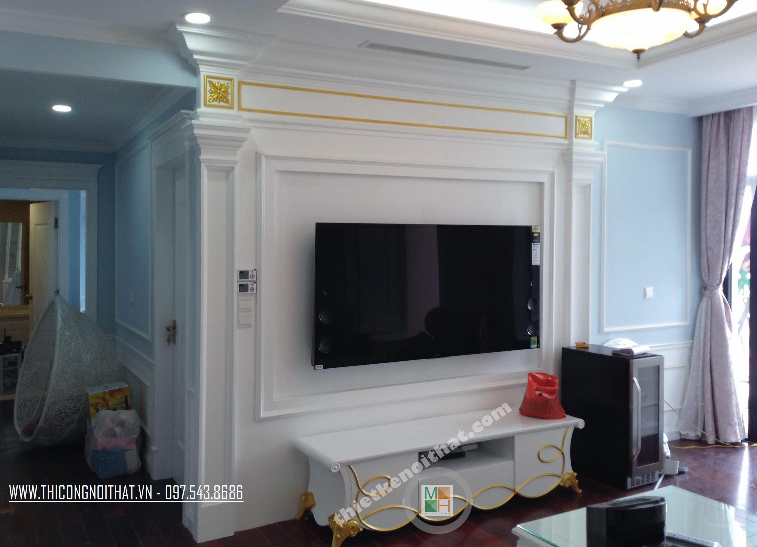 thi công phòng khách