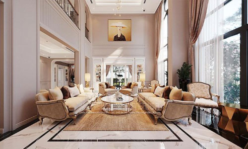  Thiết kế thi công nội thất phòng khách tại biệt thự Vinhomes Imperia Hải Phòng