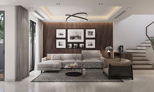  Thiết kế thi công phòng khách biệt thự liền kề Gamuda