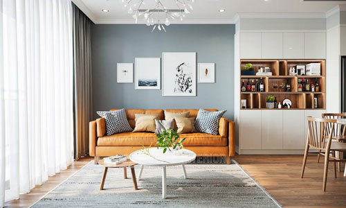  Thi công nội thất phòng khách chung cư Park 1 Times City